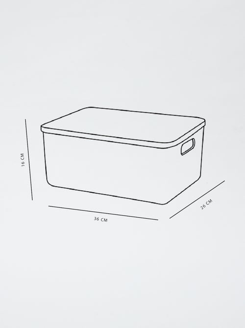 Boite de rangement avec couvercle - Kiabi