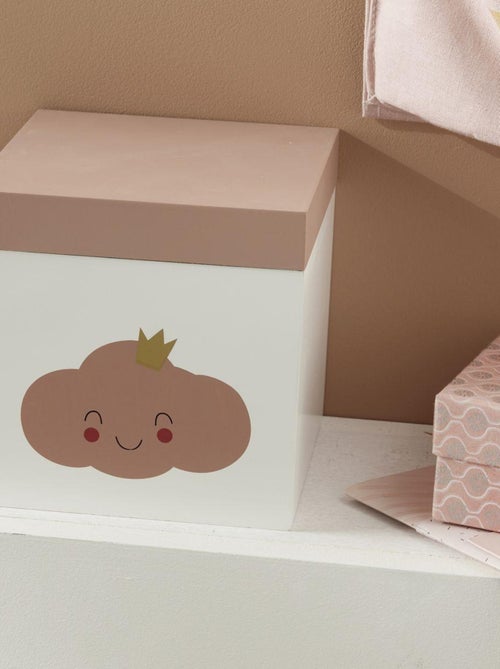 Boîte de rangement avec couvercle nuages LA TÊTE DANS LES NUAGES - Kiabi