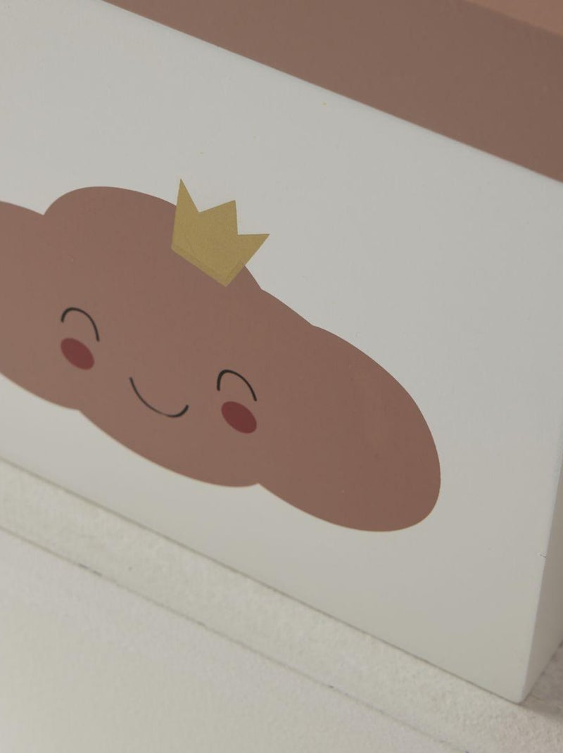 Boîte de rangement avec couvercle nuages LA TÊTE DANS LES NUAGES Blanc - Kiabi