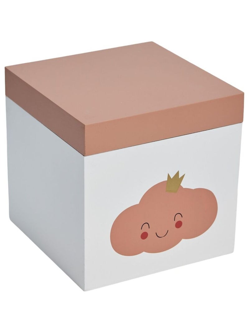 Boîte de rangement avec couvercle nuages LA TÊTE DANS LES NUAGES Blanc - Kiabi
