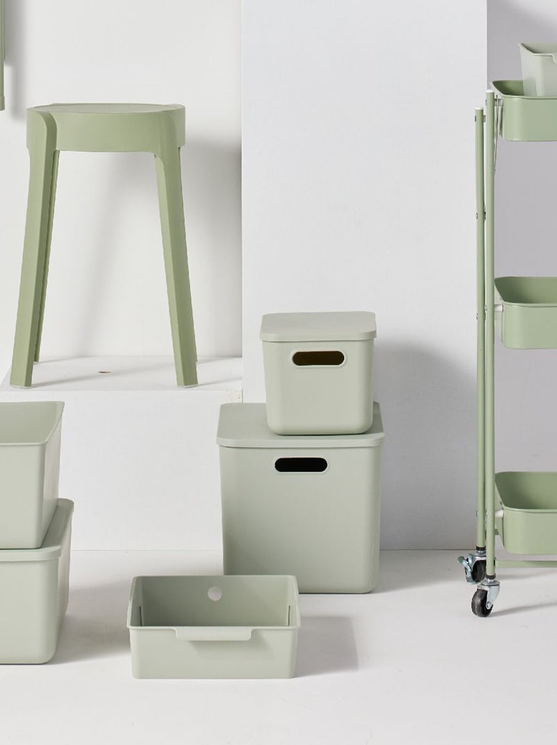 Boite de rangement avec couvercle VERT - Kiabi