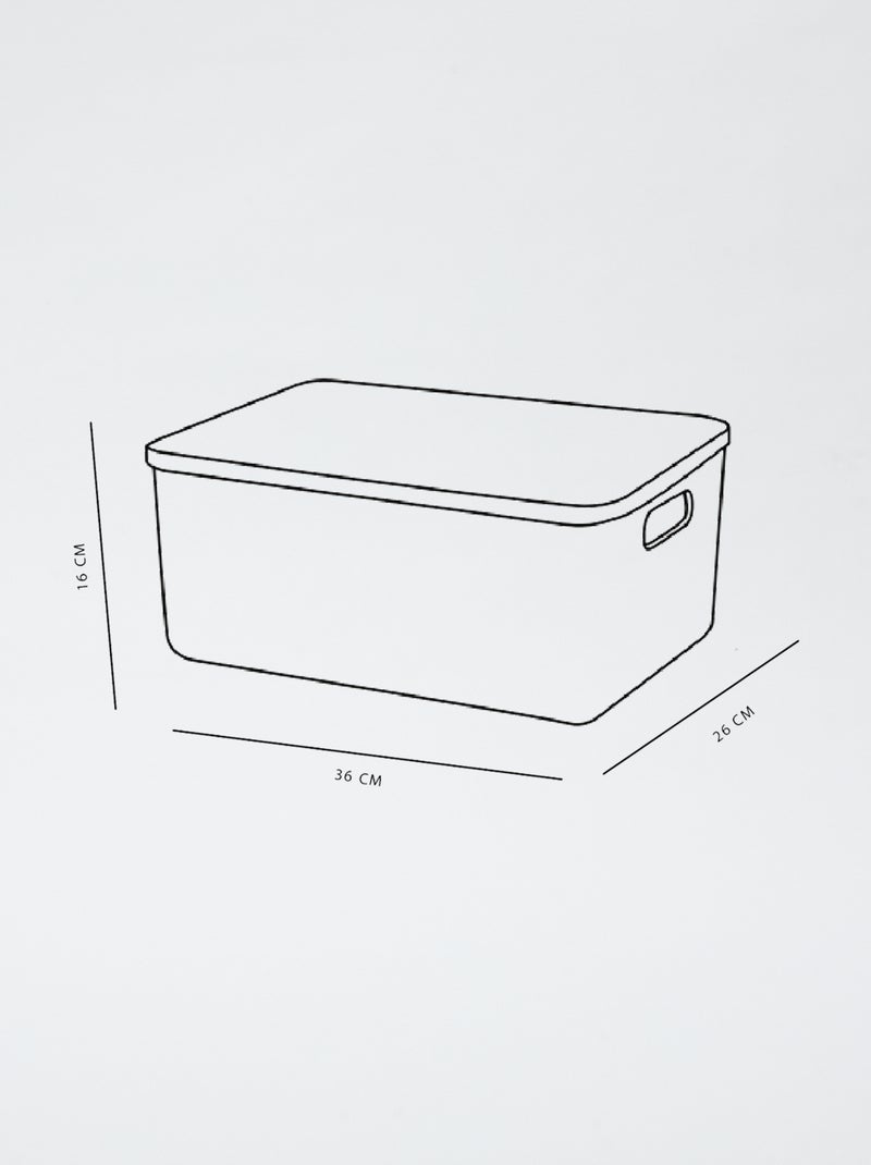 Boite de rangement avec couvercle VERT - Kiabi