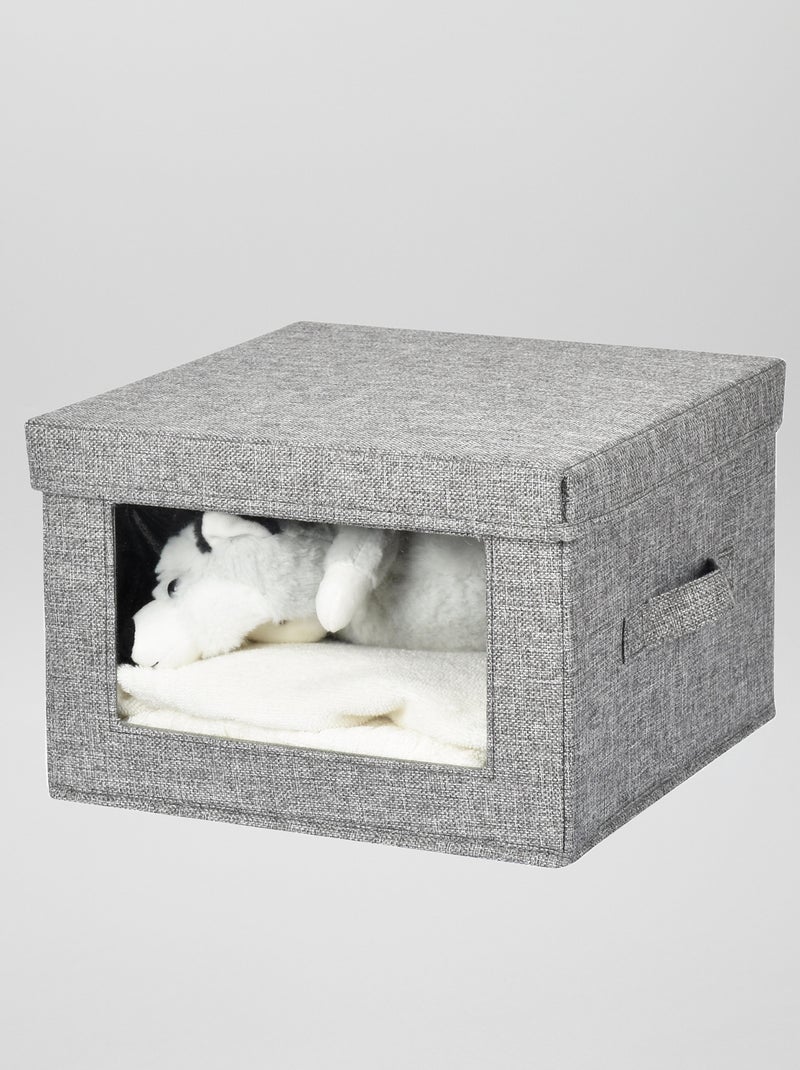 Boite de rangement avec fenêtre Gris - Kiabi
