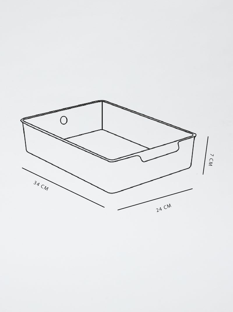 Boite de rangement avec poignée noir - Kiabi