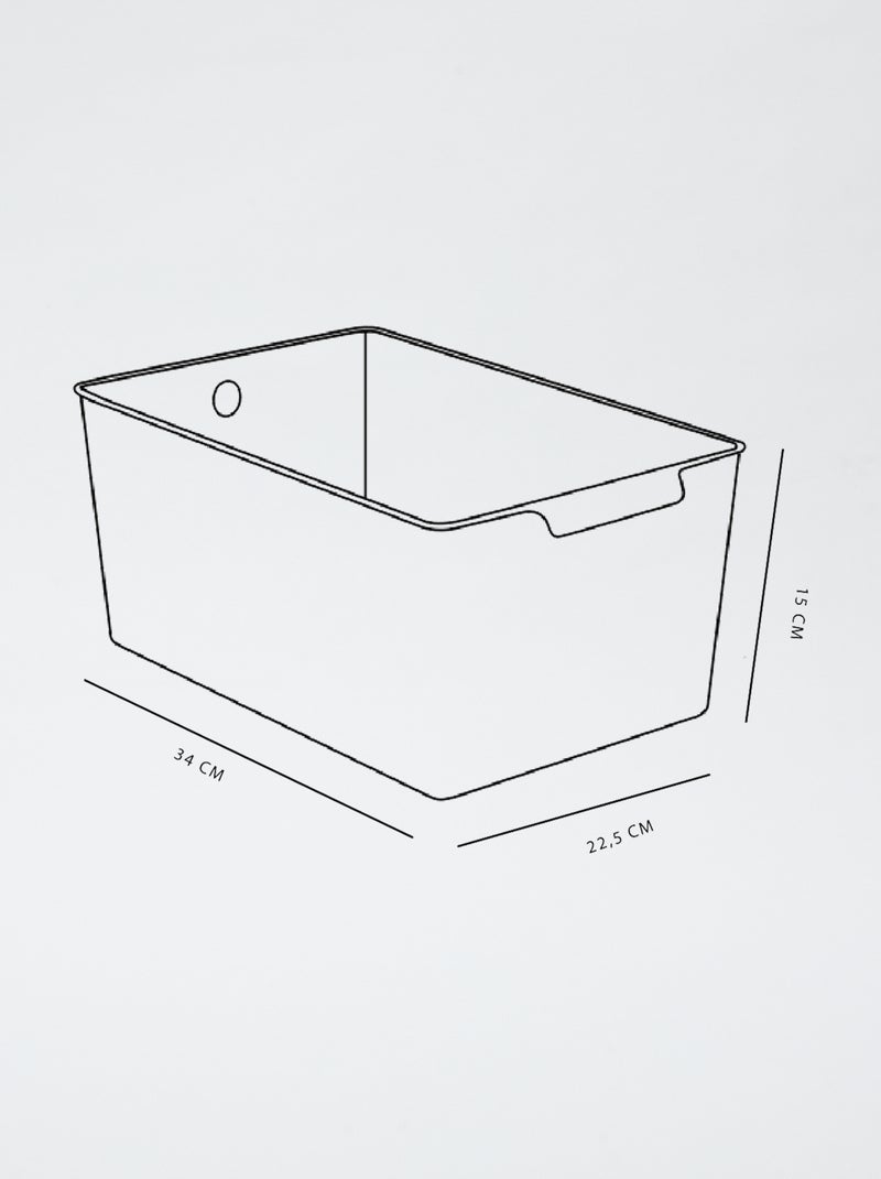 Boite de rangement avec poignée Vert - Kiabi