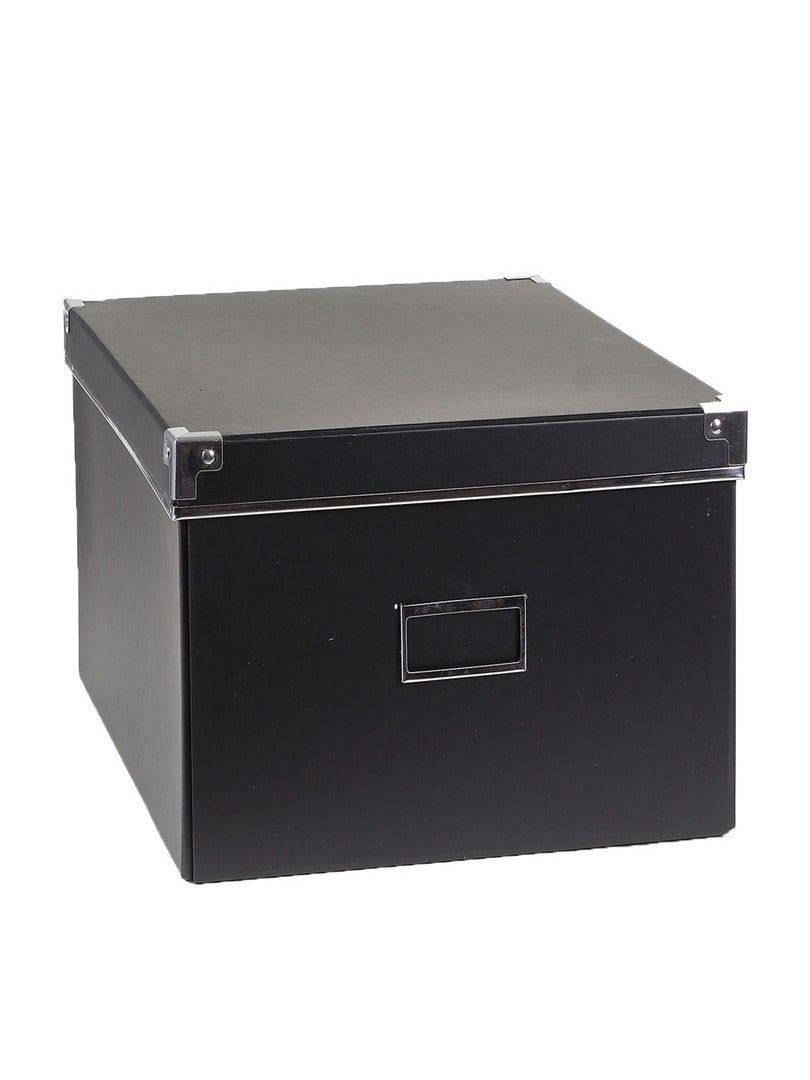 Boîte De Rangement Carton Noire - L28xp35xh18 Cm - Noir - Kiabi - 9.96€