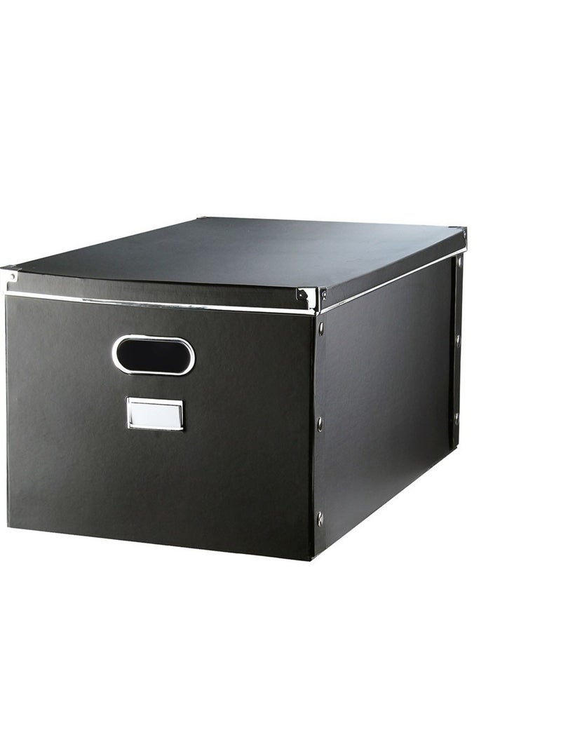 Boite De Rangement Carton Noire - L35xp55xh27cm Noir - Kiabi