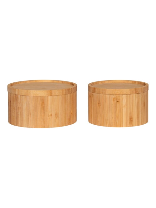 Boîte de rangement Chefalu - Boîte de rangement, bambou, naturel, lot de 2 - Kiabi Boîte de rangement Chefalu - Boîte de rangement, bambou, naturel, lot de 2 - Kiabi