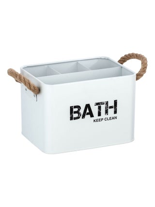 Boîte de rangement compartimentée salle de bain Gara - L. 19 x H. 12 cm