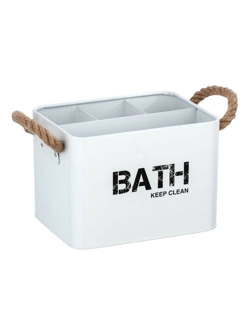 Boîte de rangement compartimentée salle de bain Gara - L. 19 x H. 12 cm - Kiabi
