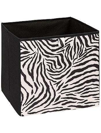 Boîte de rangement cube à motifs zèbre MIX'N MODUL