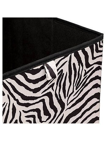 Boîte de rangement cube à motifs zèbre MIX'N MODUL