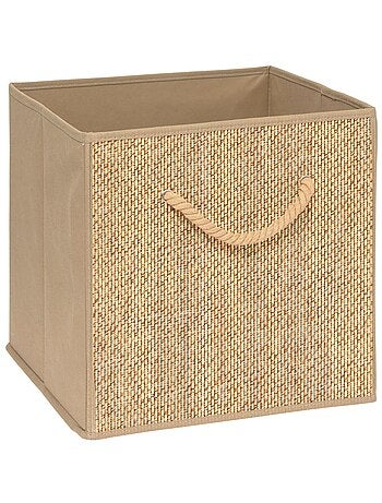 Boîte de rangement cube effet rotin MIX'N MODUL