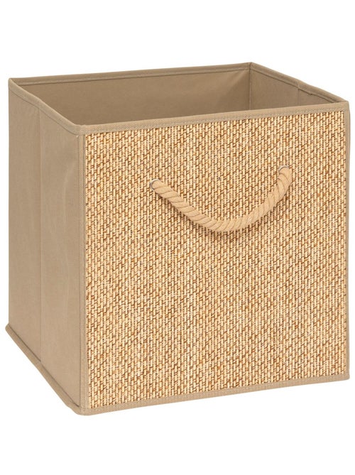 Boîte de rangement cube effet rotin MIX'N MODUL - Kiabi