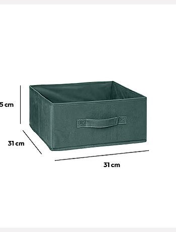 Boîte de rangement cube rectangulaire en velours MIX 'N MODUL