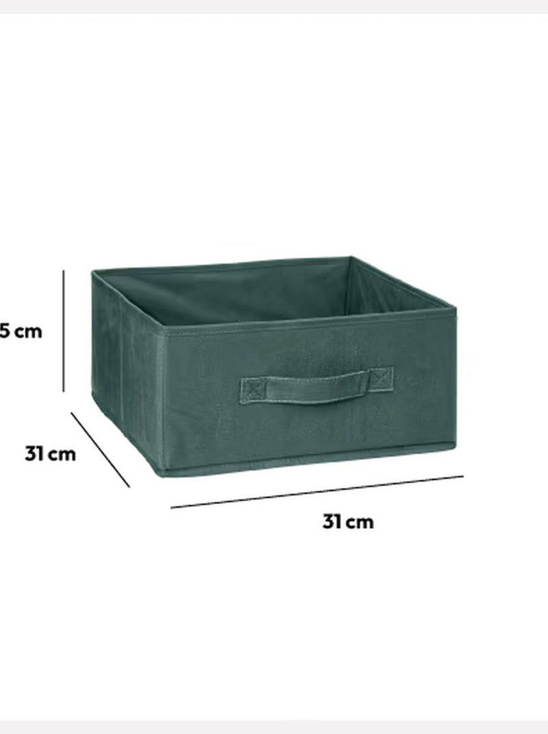 Boîte de rangement cube rectangulaire en velours MIX 'N MODUL Vert - Kiabi