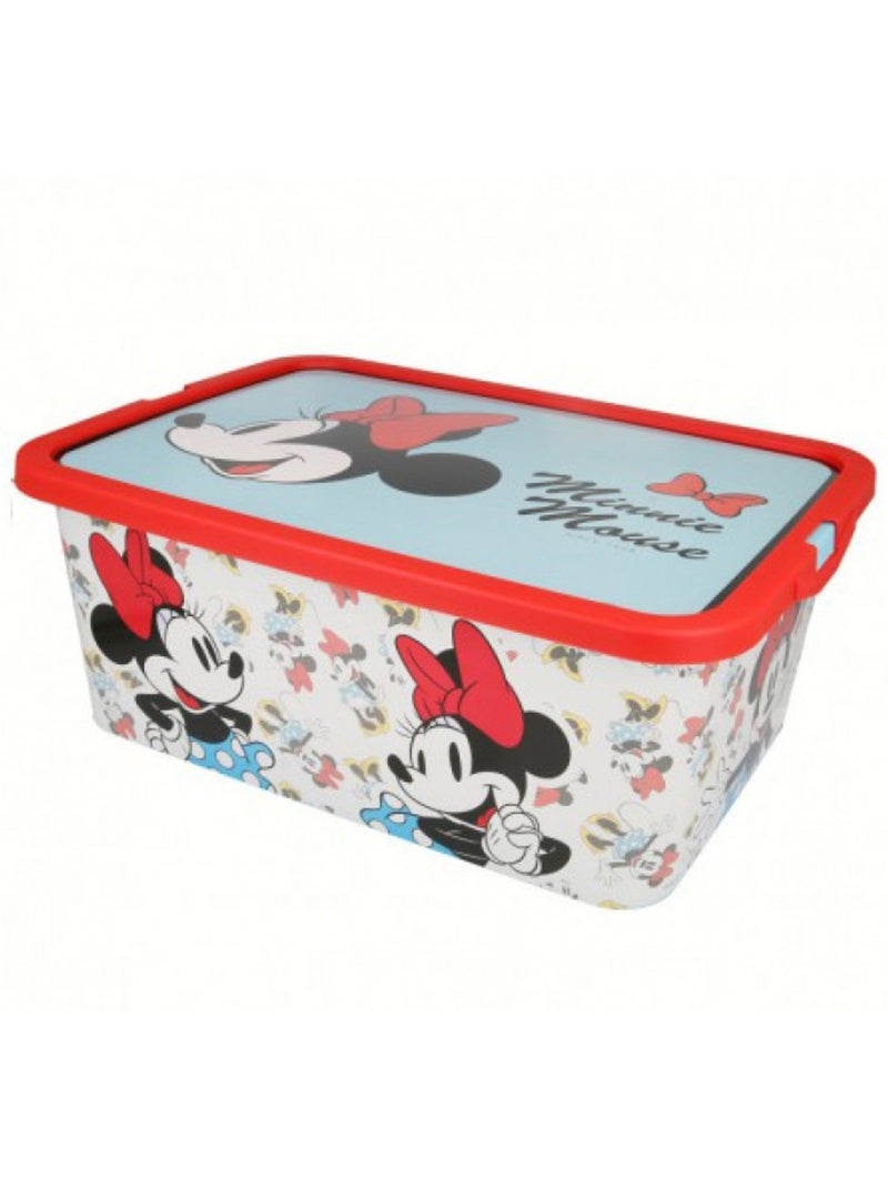 Boîte de rangement décorative 'Minnie' style vintage – 13 L – MINNIE Blanc Blanc - Kiabi