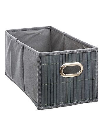 Boîte de rangement design en bambou et tissu Mix'n modul