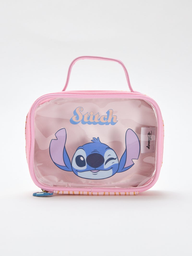 Boîte de rangement 'Disney' 'Stitch' transparente Rose - Kiabi