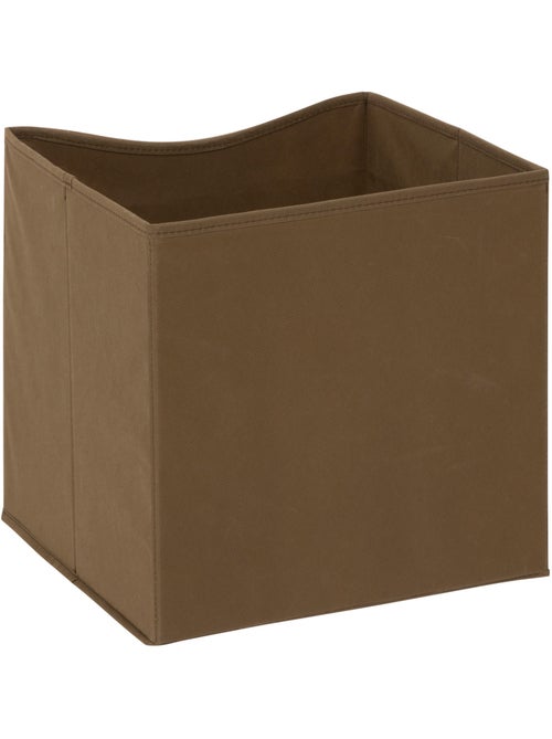 Boîte de rangement effet bois en MDF et tissu MIX'N MODUL - Kiabi