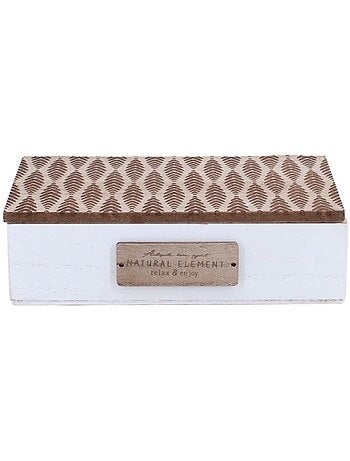 Boite de rangement en bois 22x12cm
