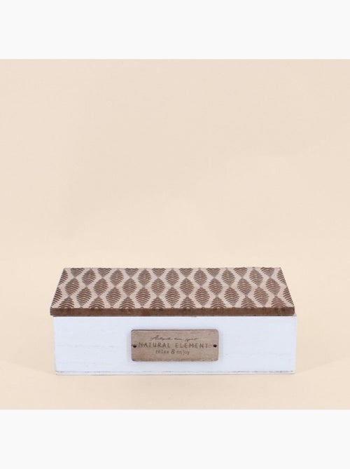Boite de rangement en bois 22x12cm - Kiabi