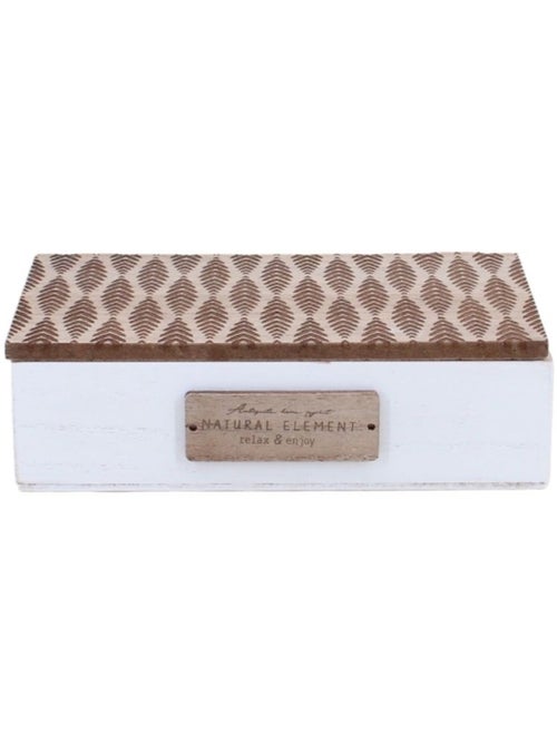 Boite de rangement en bois 22x12cm - Kiabi