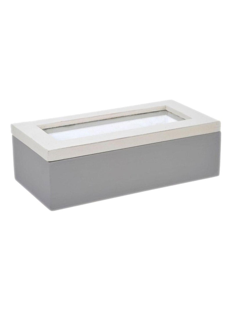 Boite de Rangement en bois Blanc - Kiabi