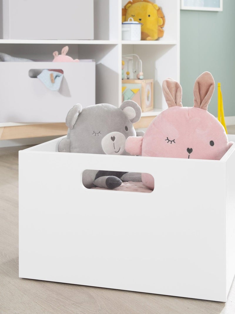 Boîte de rangement en bois pour les jouets 'ROBA' Blanc - Kiabi