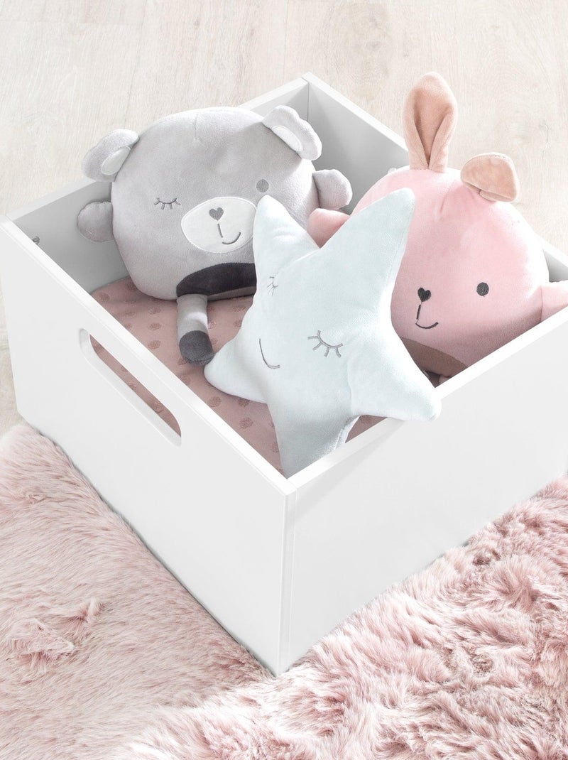 Boîte de rangement en bois pour les jouets 'ROBA' Blanc - Kiabi