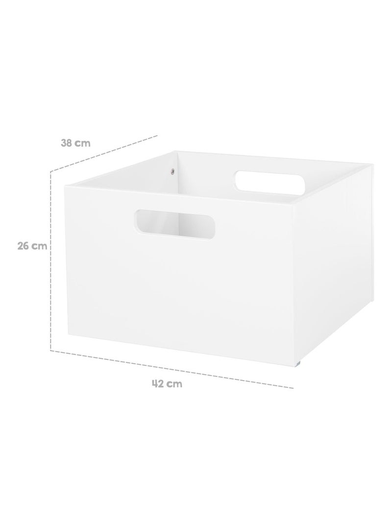 Boîte de rangement en bois pour les jouets 'ROBA' Blanc - Kiabi
