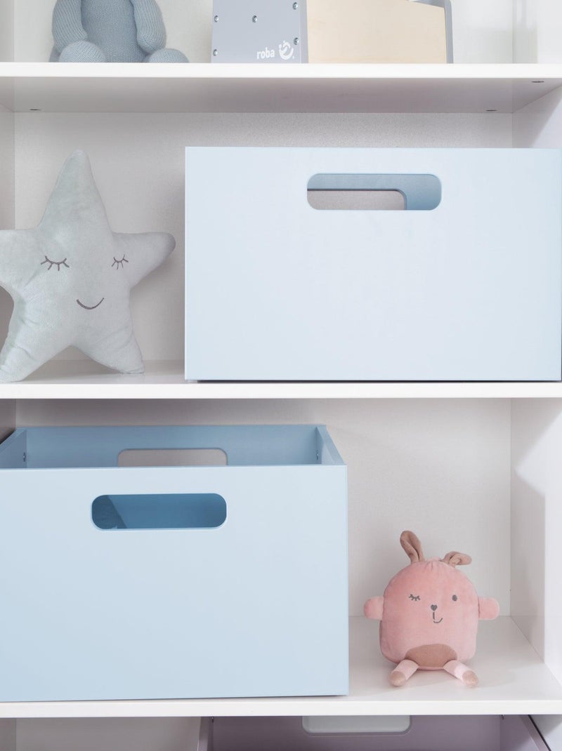 Boîte de rangement en bois pour les jouets ROBA Bleu clair - Kiabi