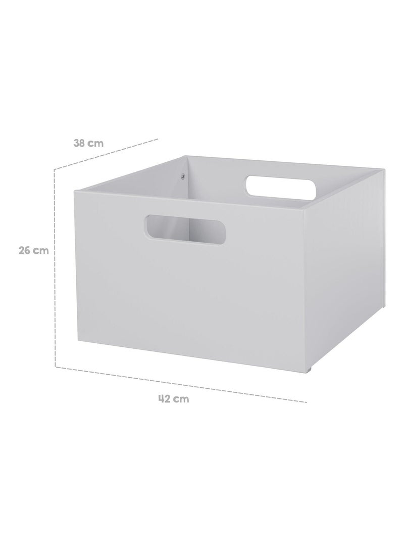 Boîte de rangement en bois pour les jouets ROBA Gris - Kiabi