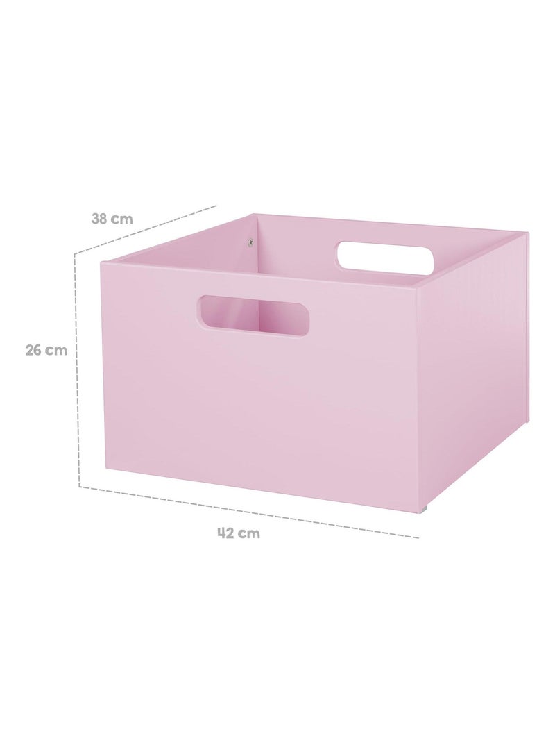Boîte de rangement en bois pour les jouets 'ROBA' Rose clair - Kiabi