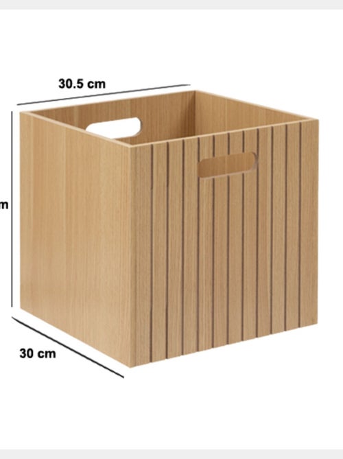Boîte de rangement en bois TASSO - Kiabi