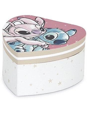 Boite de rangement en forme de Coeur 12x12x7 cm - Angel & Stitch (Lilo & Stitch)