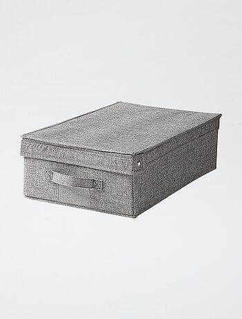 Boîte de rangement en lin avec couvercle