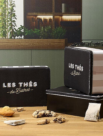 Boite de rangement en métal AU BISTROT Thé
