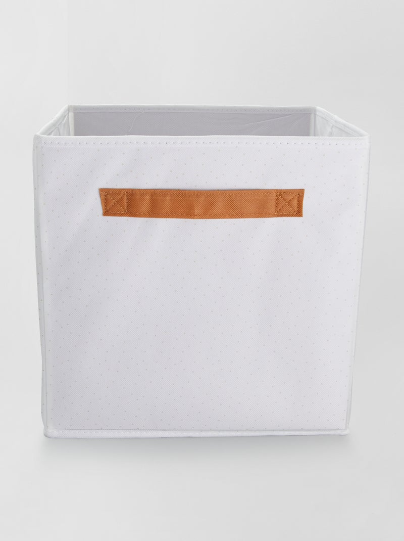 Boite de rangement en tissu Blanc - Kiabi