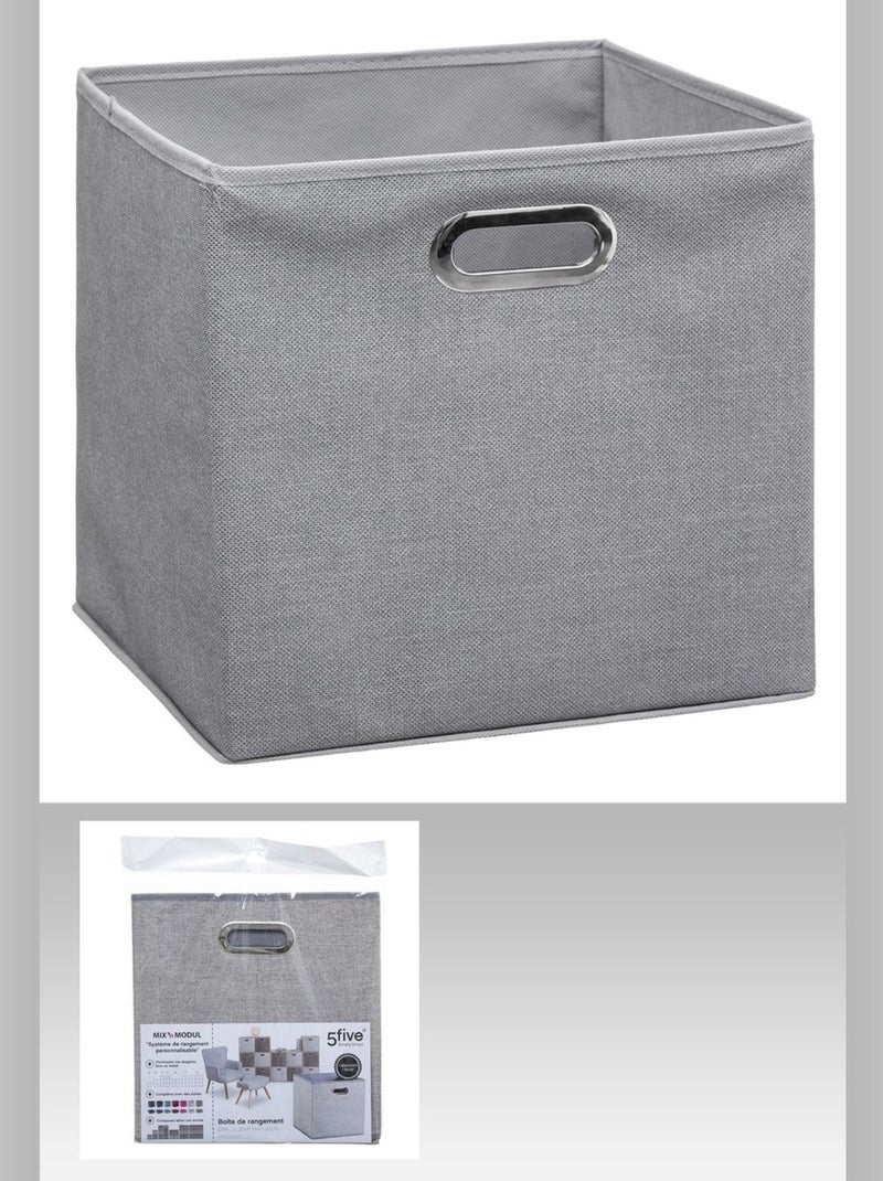 Boîte de rangement en tissu MIX'N MODUL Gris - Kiabi