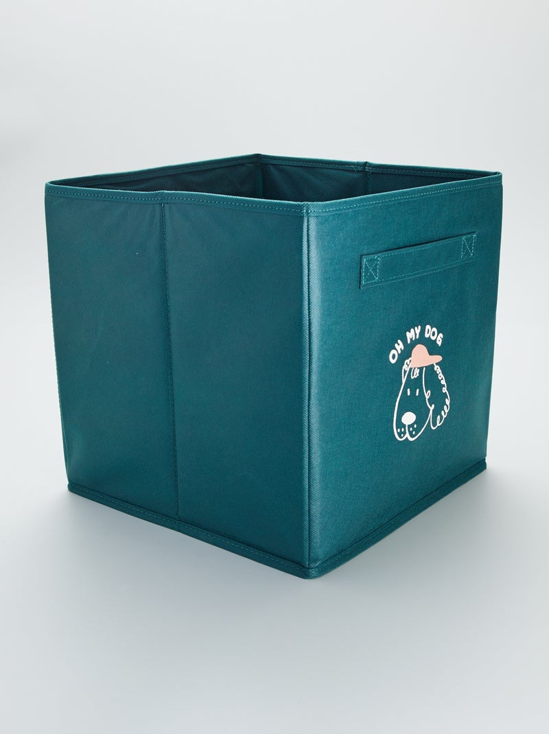 Boite de rangement en tissu Vert sapin - Kiabi