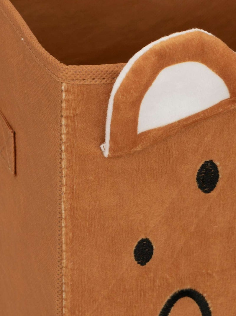 Boîte de rangement enfant tigre en velours JOEY Marron - Kiabi
