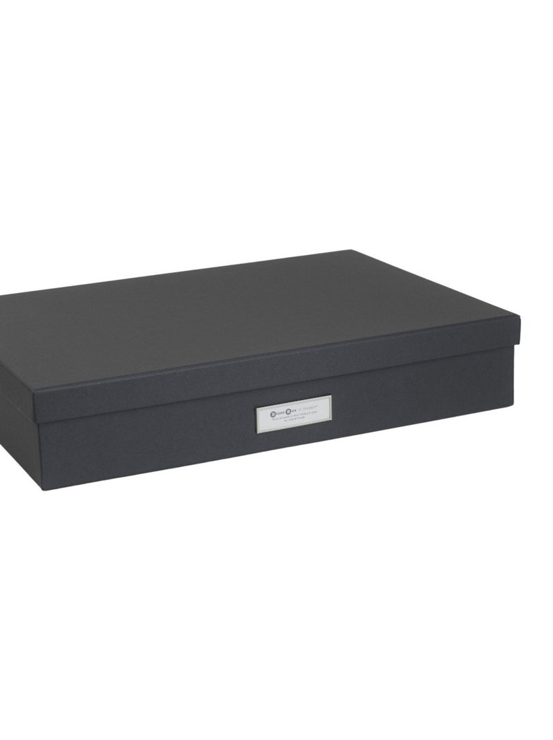 Boîte De Rangement Format A3 Avec Porte Étiquette - Sverker gris anthracite - Kiabi
