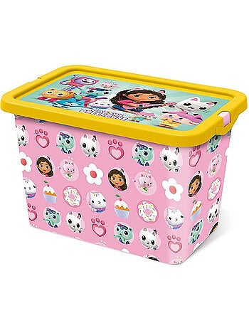 Boîte de rangement Gabby's Dollhouse 23 L couvercle à charnière 38 x 29 x 29 cm