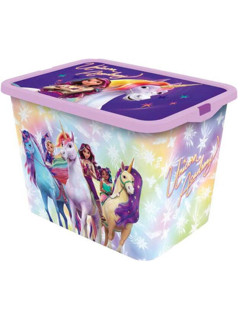 Boîte de rangement jouets 23 L 'L’École des Licornes' – La boutique des toons Multicolore - Kiabi