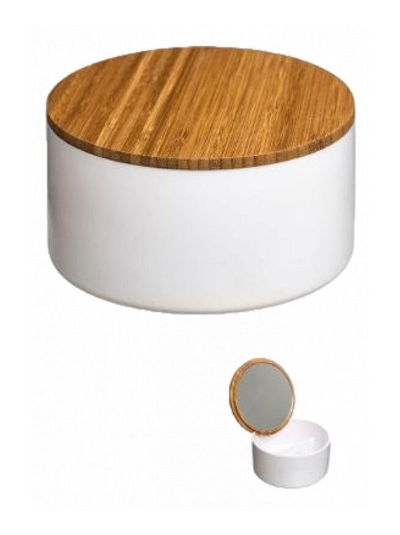 Boite de rangement & Miroir de salle de bain - Atmosphera Blanc - Kiabi