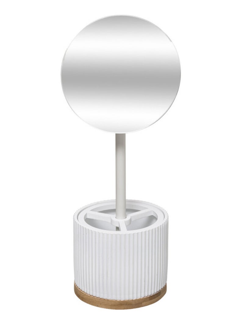 Boite de rangement & Miroir de salle de bain - Atmosphera Blanc - Kiabi