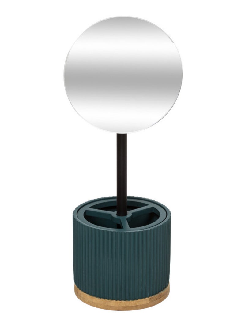 Boite de rangement & Miroir de salle de bain - Atmosphera Bleu pétrole - Kiabi