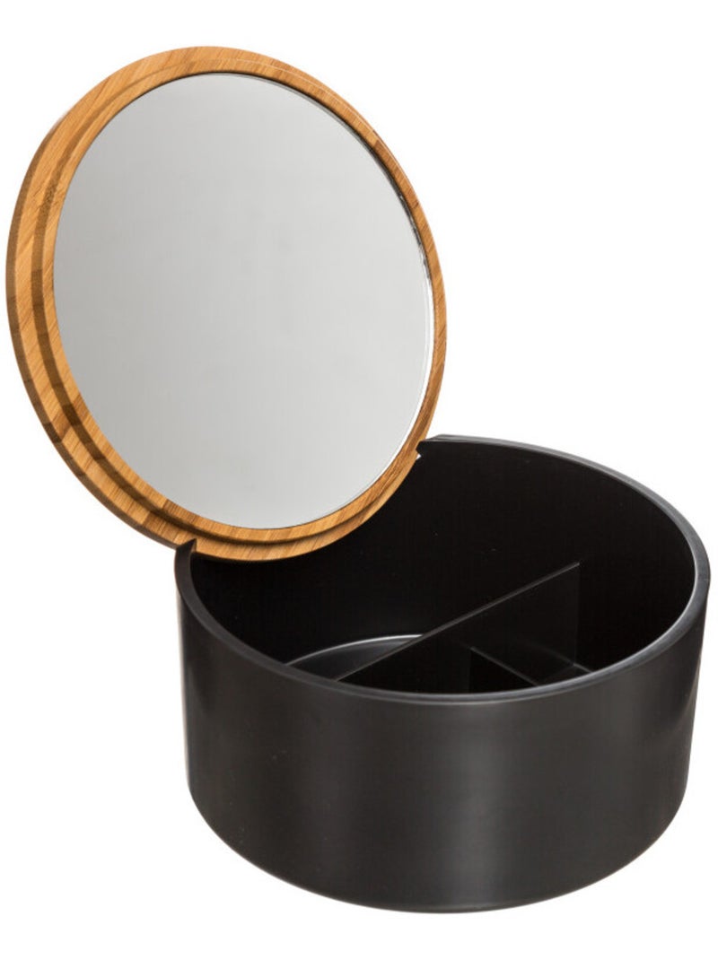 Boite de rangement & Miroir de salle de bain - Atmosphera Noir - Kiabi