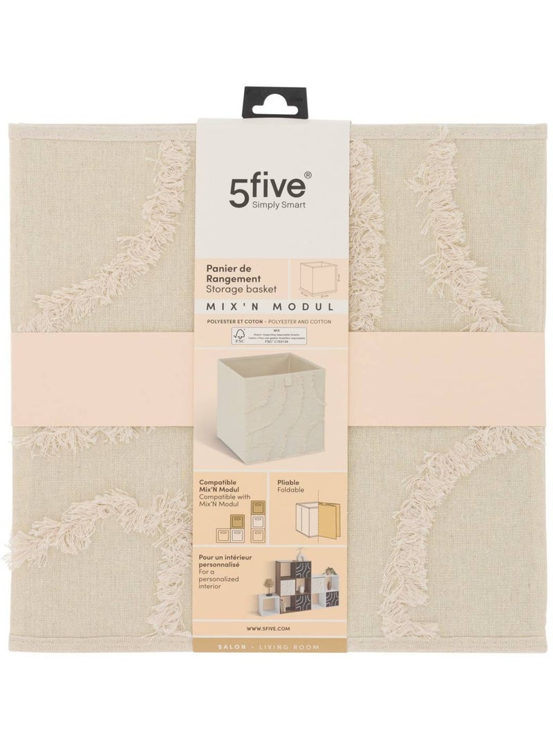 Boîte de rangement pliable design bali MIX'N MODUL Beige - Kiabi